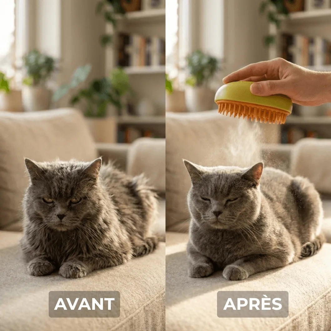 Brosse Glow™ - Dites adieu aux poils qui volent et aux nœuds douloureux
