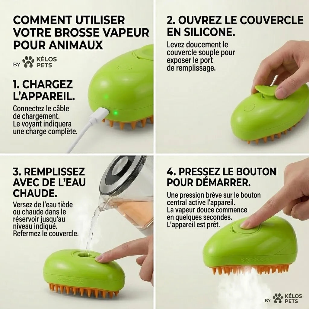 Brosse Glow™ - Dites adieu aux poils qui volent et aux nœuds douloureux